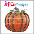 Fall Harvest Wholesale Metal Leaf Swirled calabaza decoración de la pared